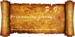 Prikosovits Izolda névjegykártya